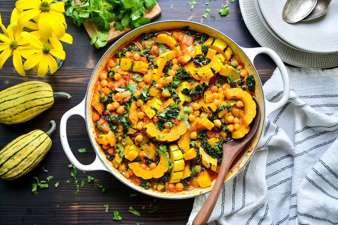 Curried Chickpea and Squash Stew