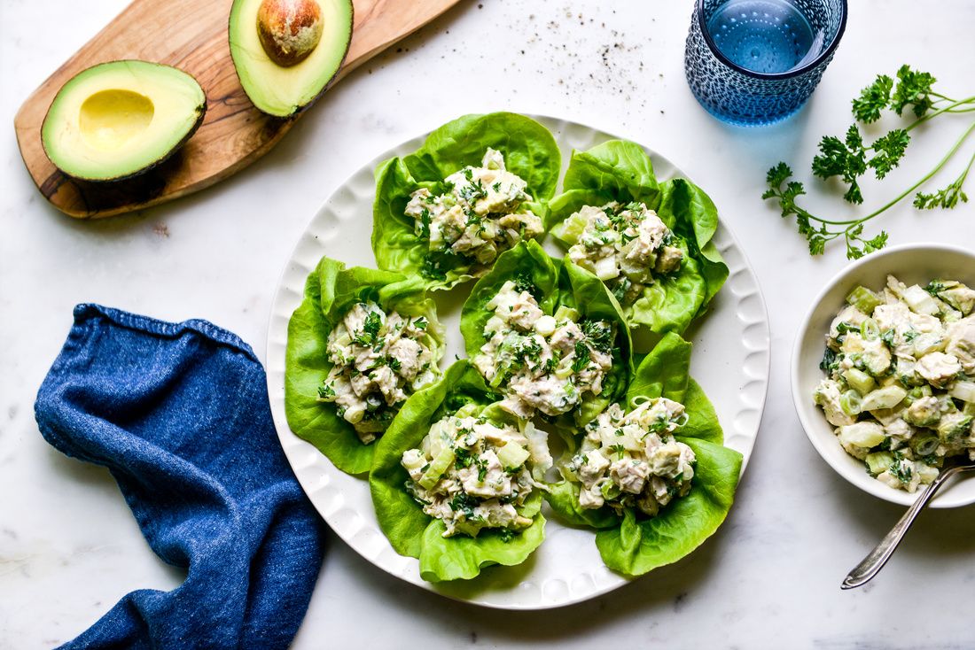 Avocado Chicken Salad Lettuce Wraps | Nourishing Meals®