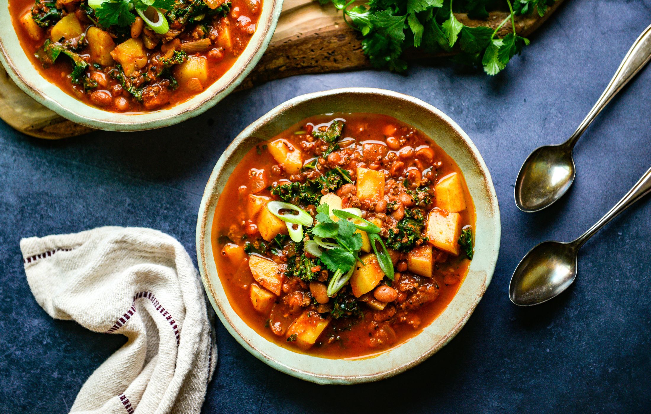 BEEF POTATO PINTO BEAN KALE CHILI-1