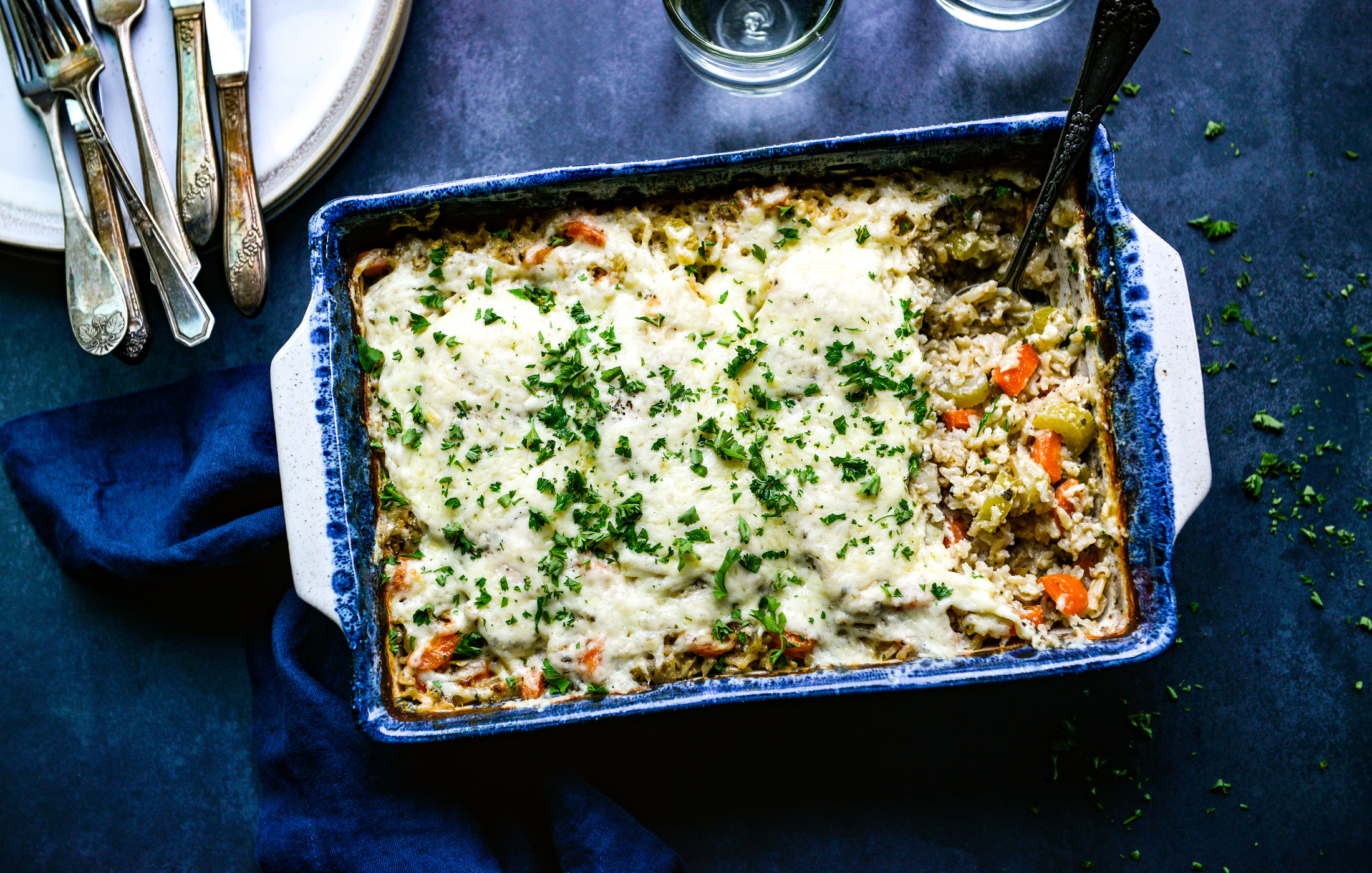 CREAMY CHICKEN BROWN RICE VEGETABLE CASSEROLE-1