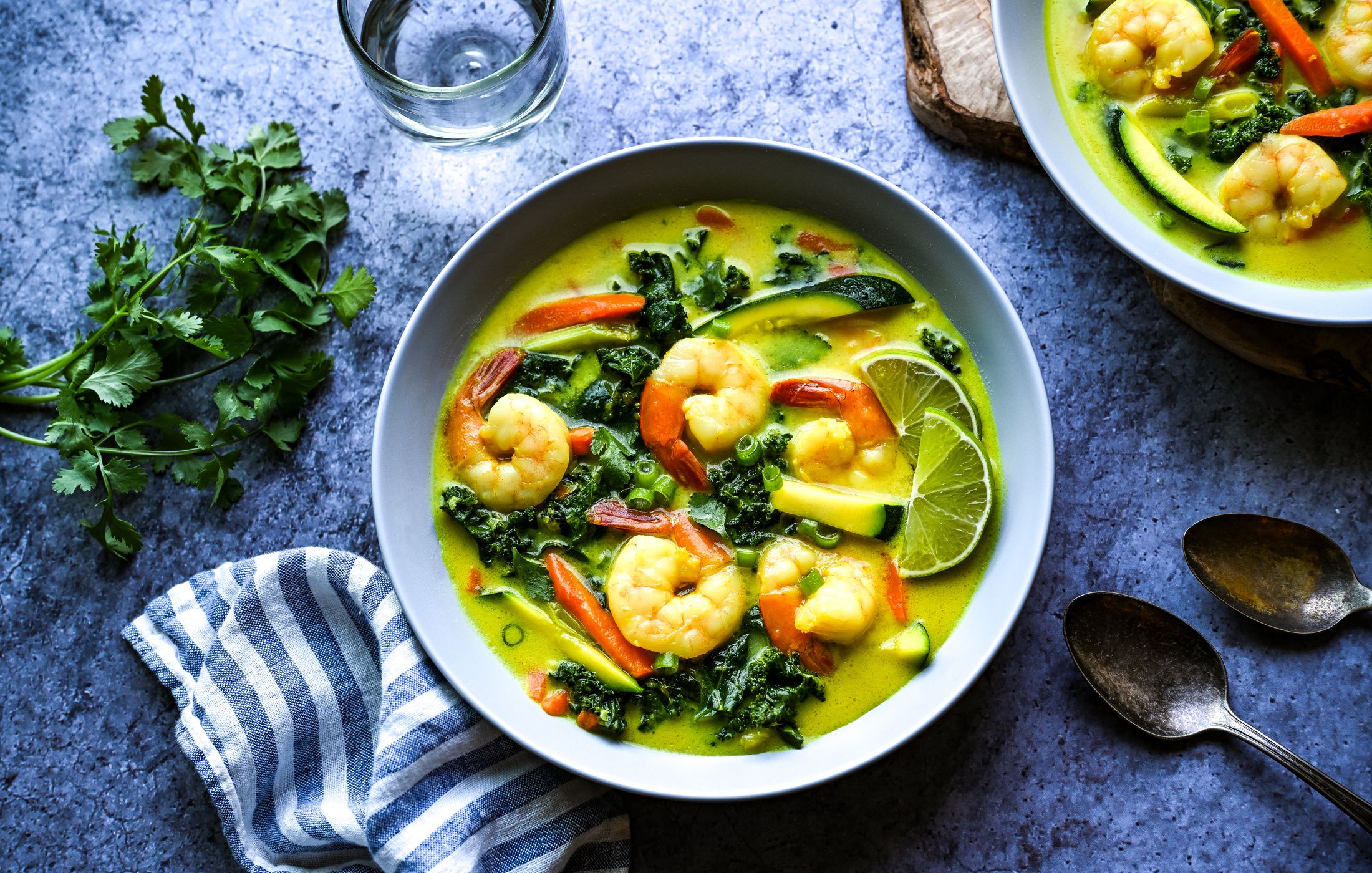 Coconut Shrimp and Vegetable Soup with Ginger and Turmeric-1