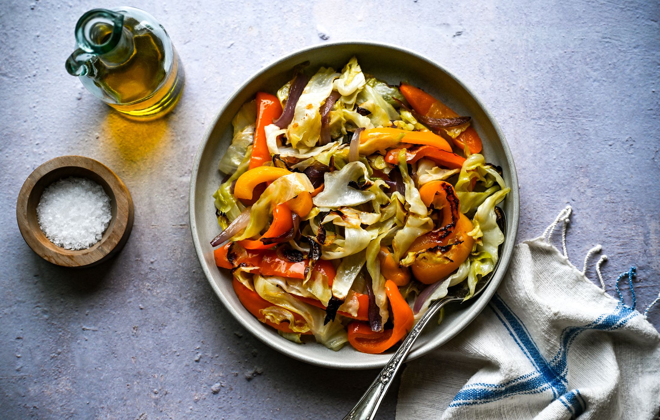 EASY ROASTED CABBAGE AND PEPPERS SIDE DISH-1