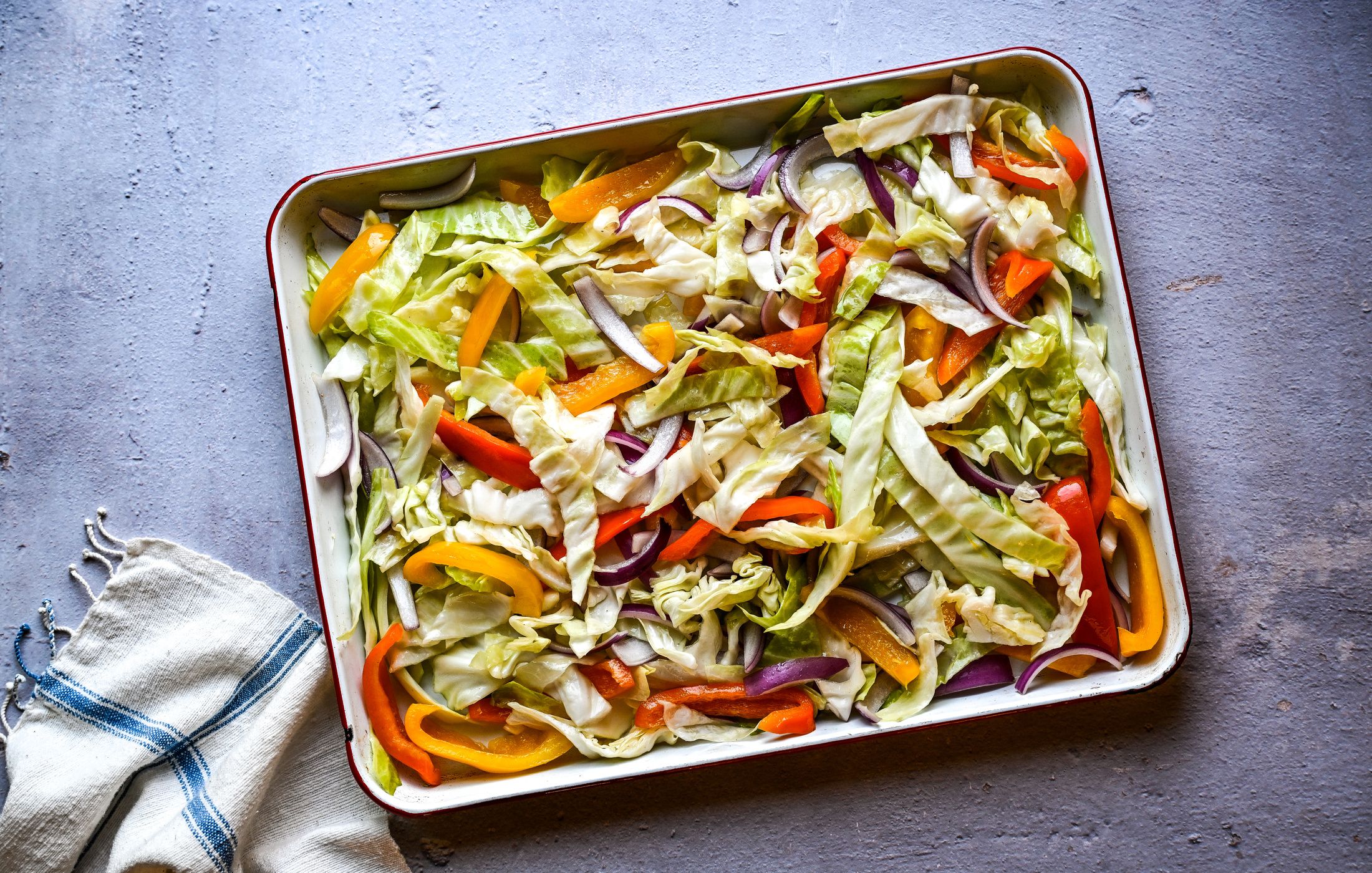 EASY ROASTED CABBAGE AND PEPPERS SIDE DISH-2