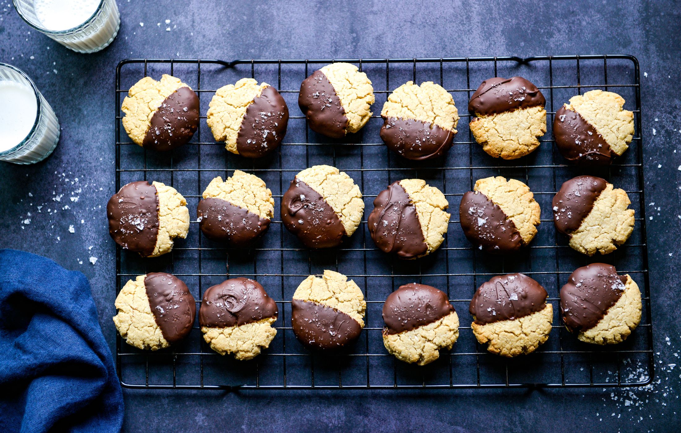 GRAIN-FREE CHOCOLATE DIPPED ALMOND JOY COOKIES-1
