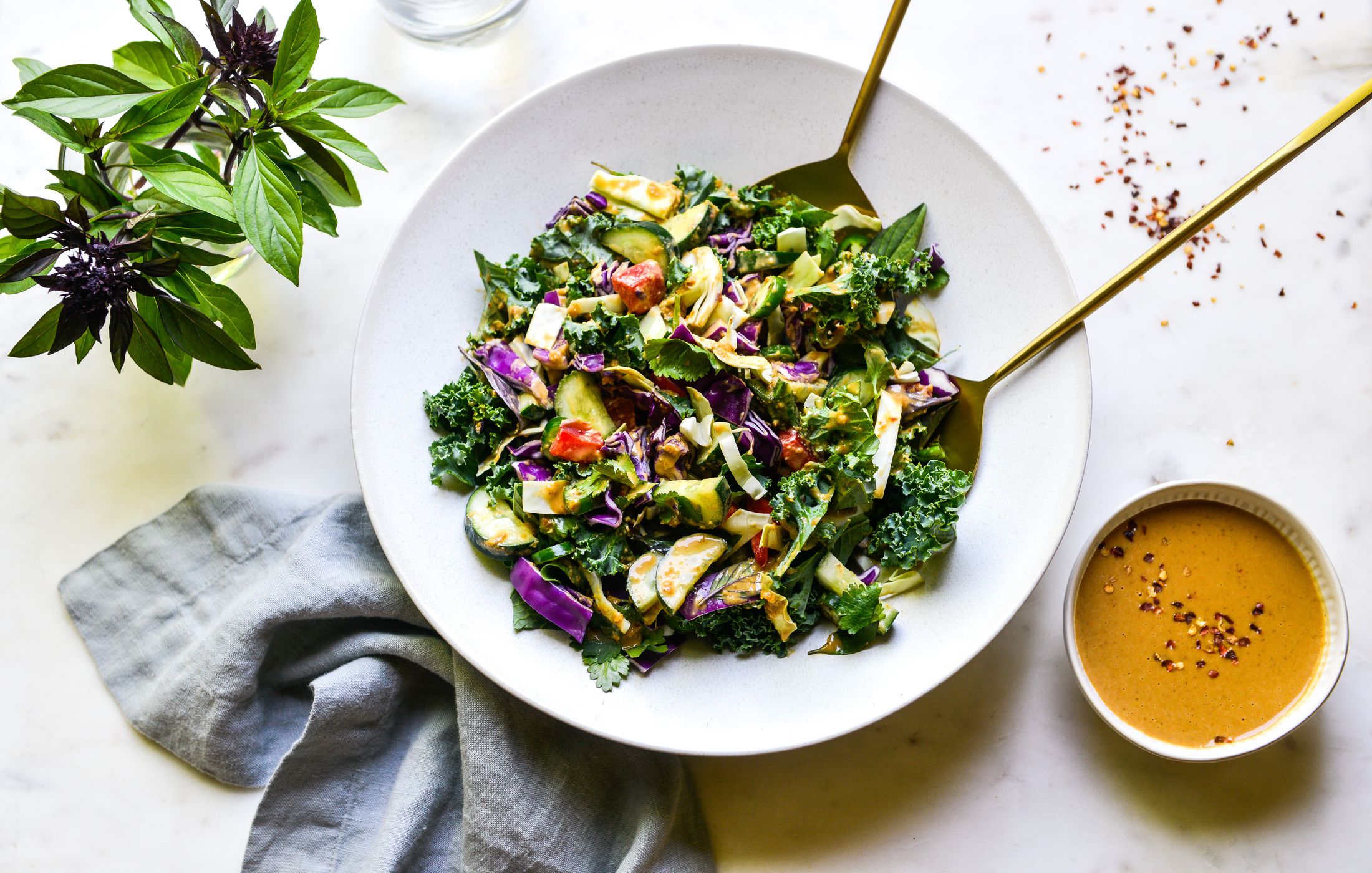 KALE SALAD WITH SPICY PEANUT-THAI DRESSING-3