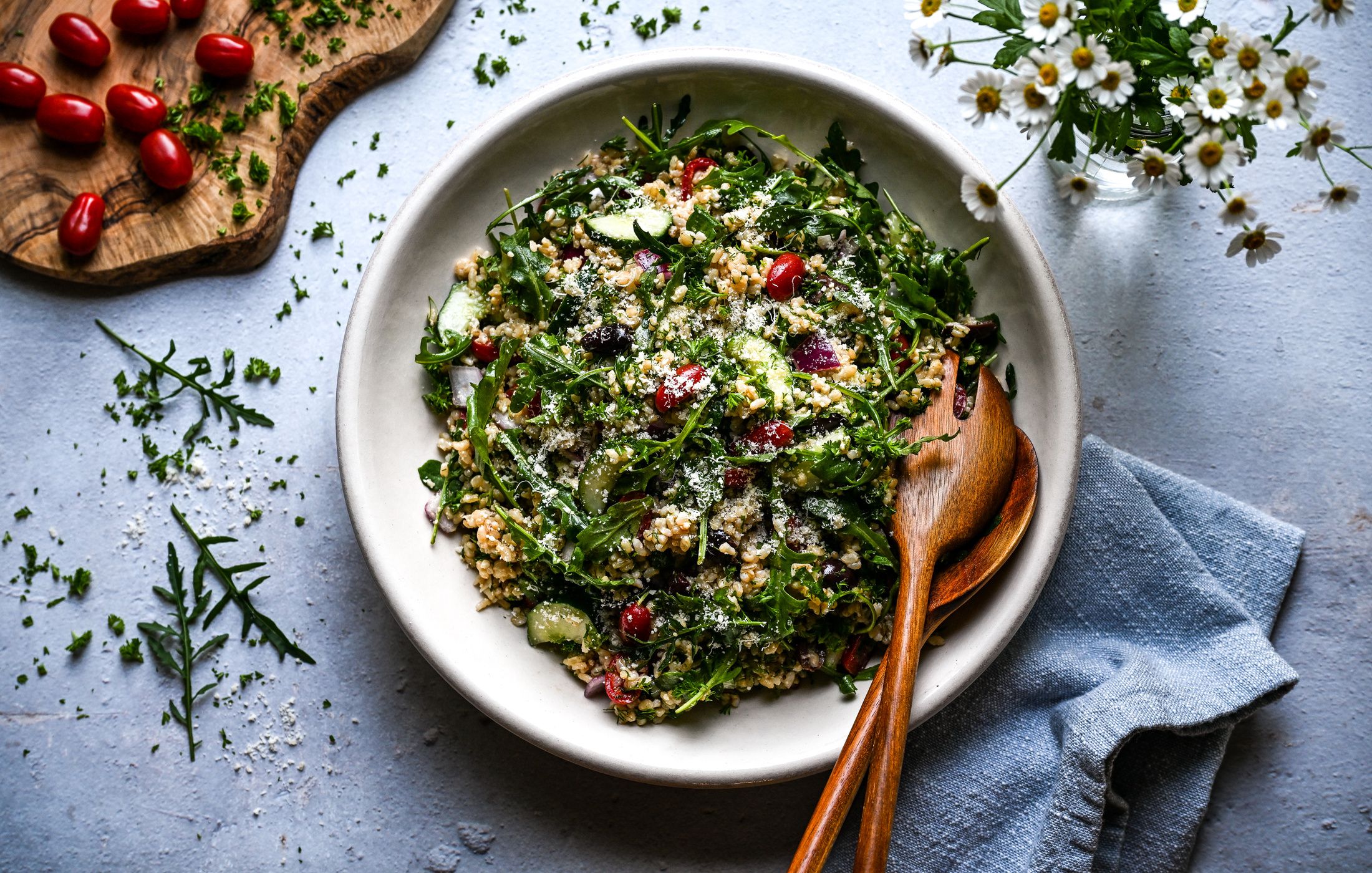 MEDITERRANEAN BROWN RICE SALAD LEMON-PARMESAN DRESSING-2