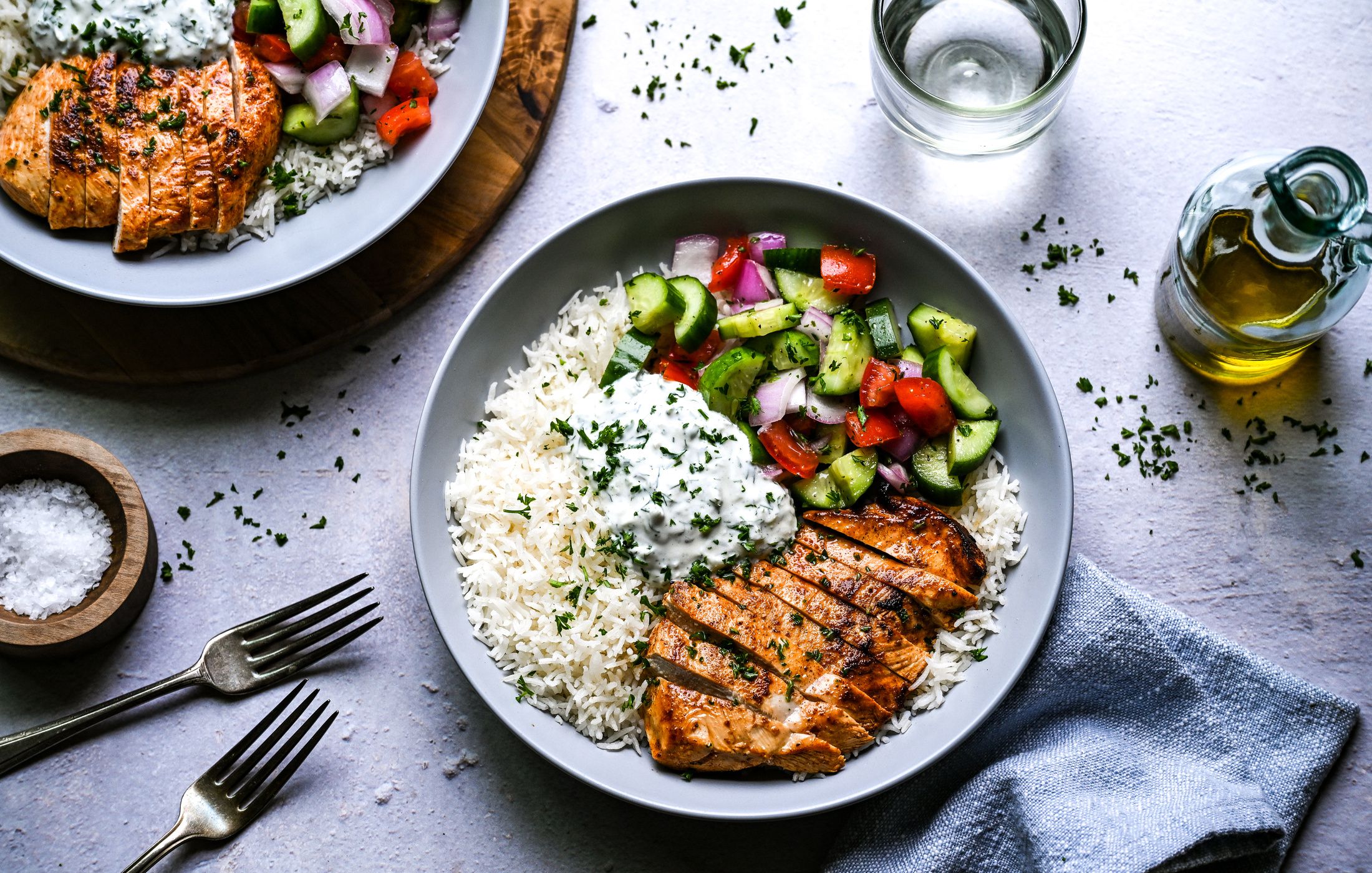 MEDITERRANEAN CHICKEN TZATZIKI BOWLS EASY HEALTHY-1