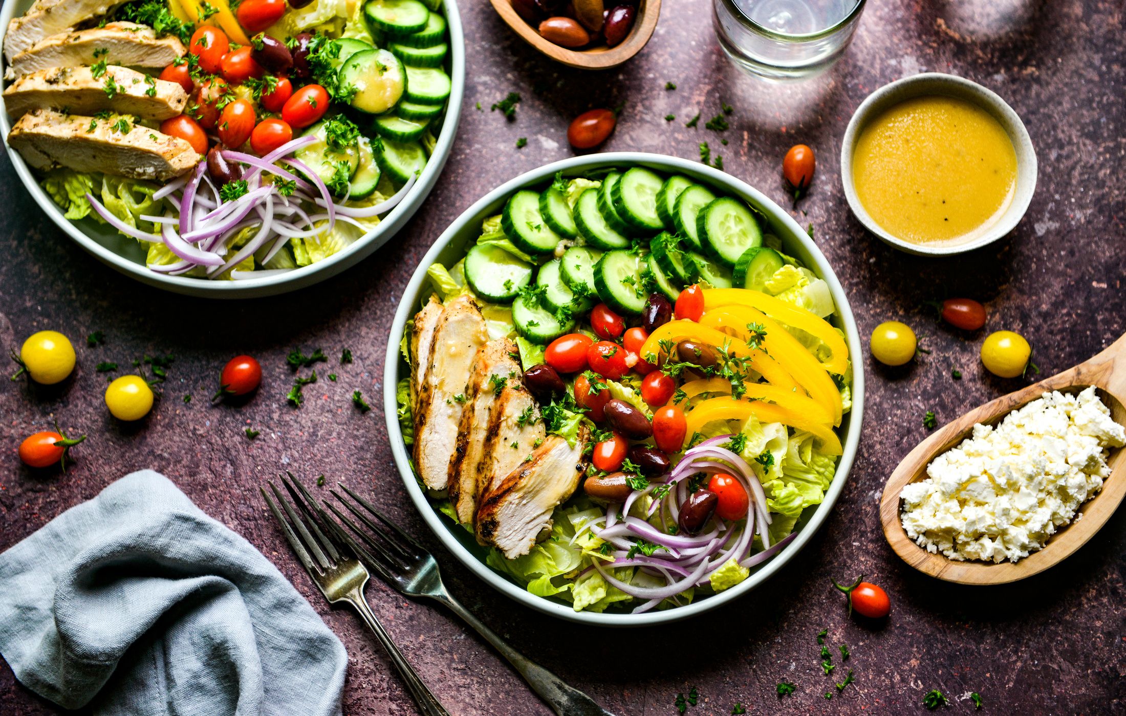 MEDITERRANEAN GRILLED CHICKEN SALADS-3