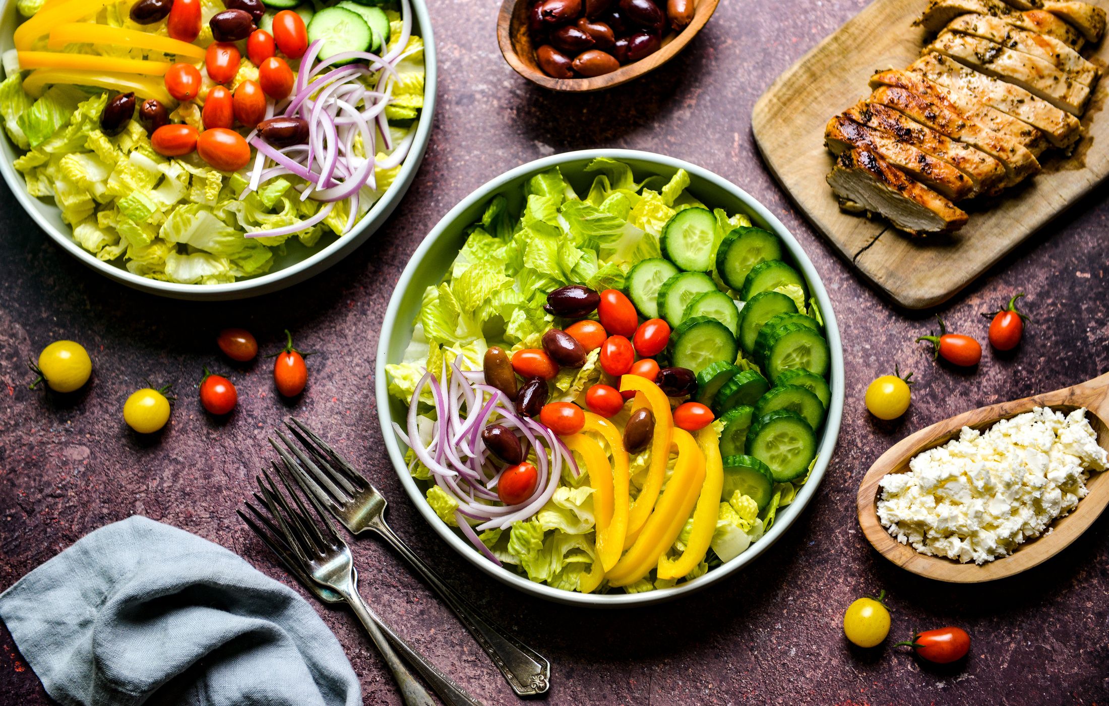 MEDITERRANEAN GRILLED CHICKEN SALADS-2