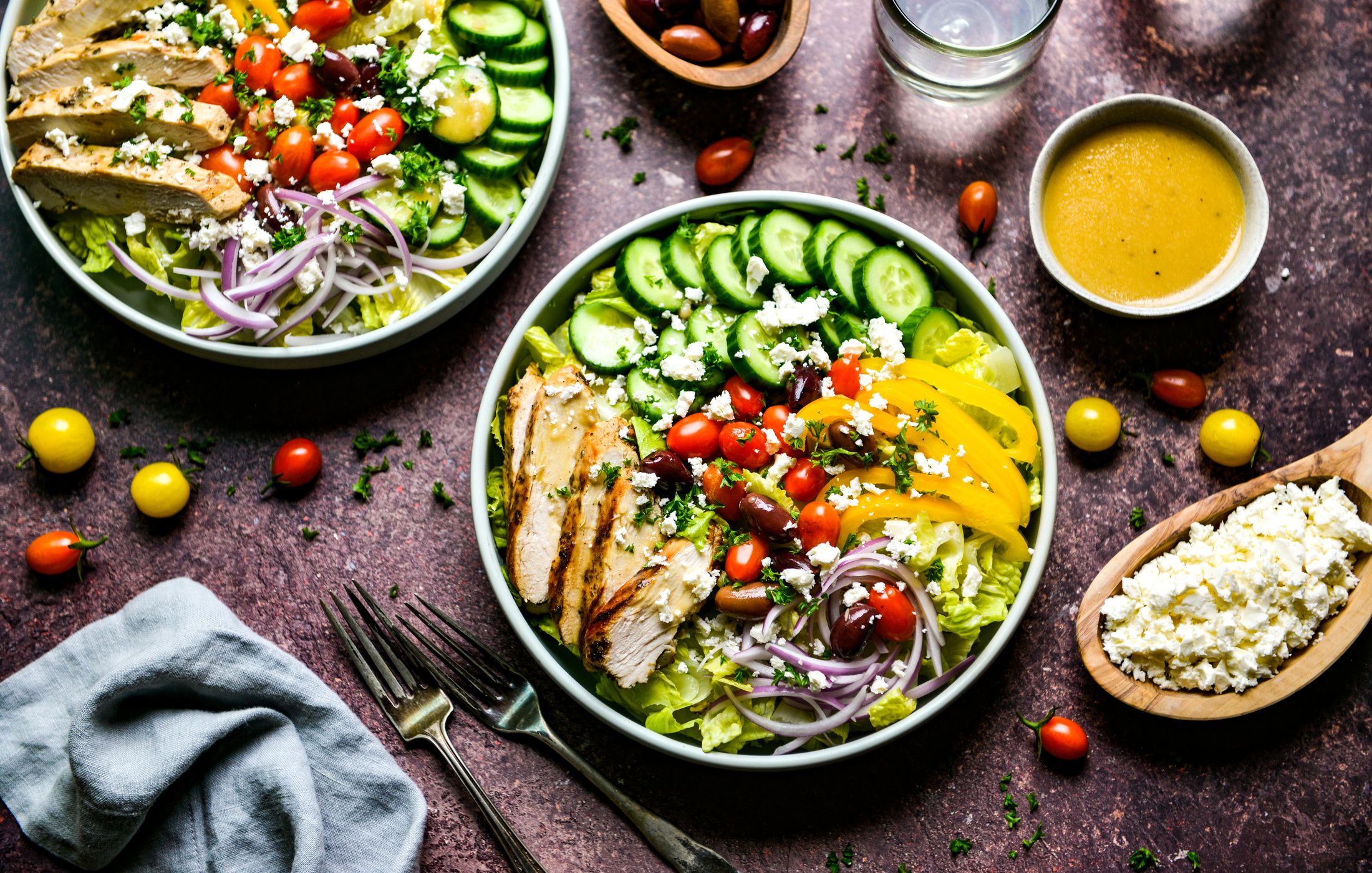 MEDITERRANEAN GRILLED CHICKEN SALADS-3