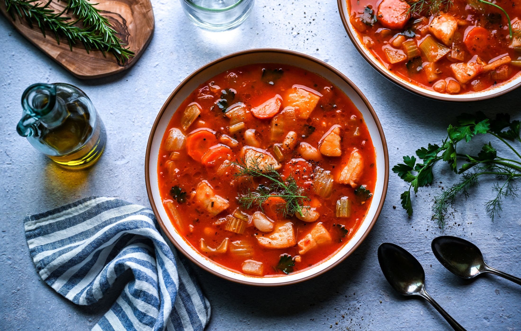Mediterranean Fish, Fennel, and White Bean Soup-1