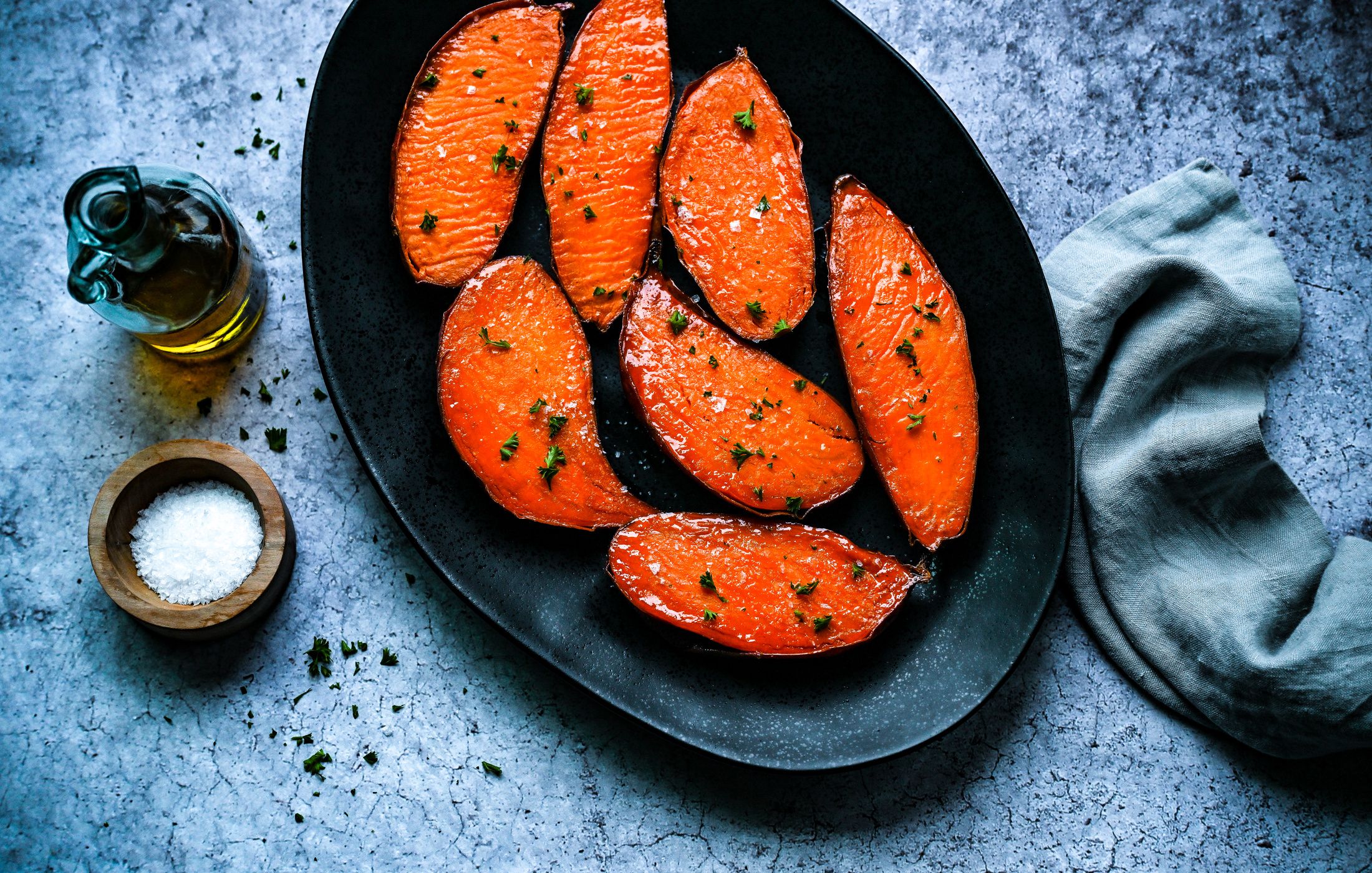 OVEN ROASTED SWEET POTATO HALVES-1
