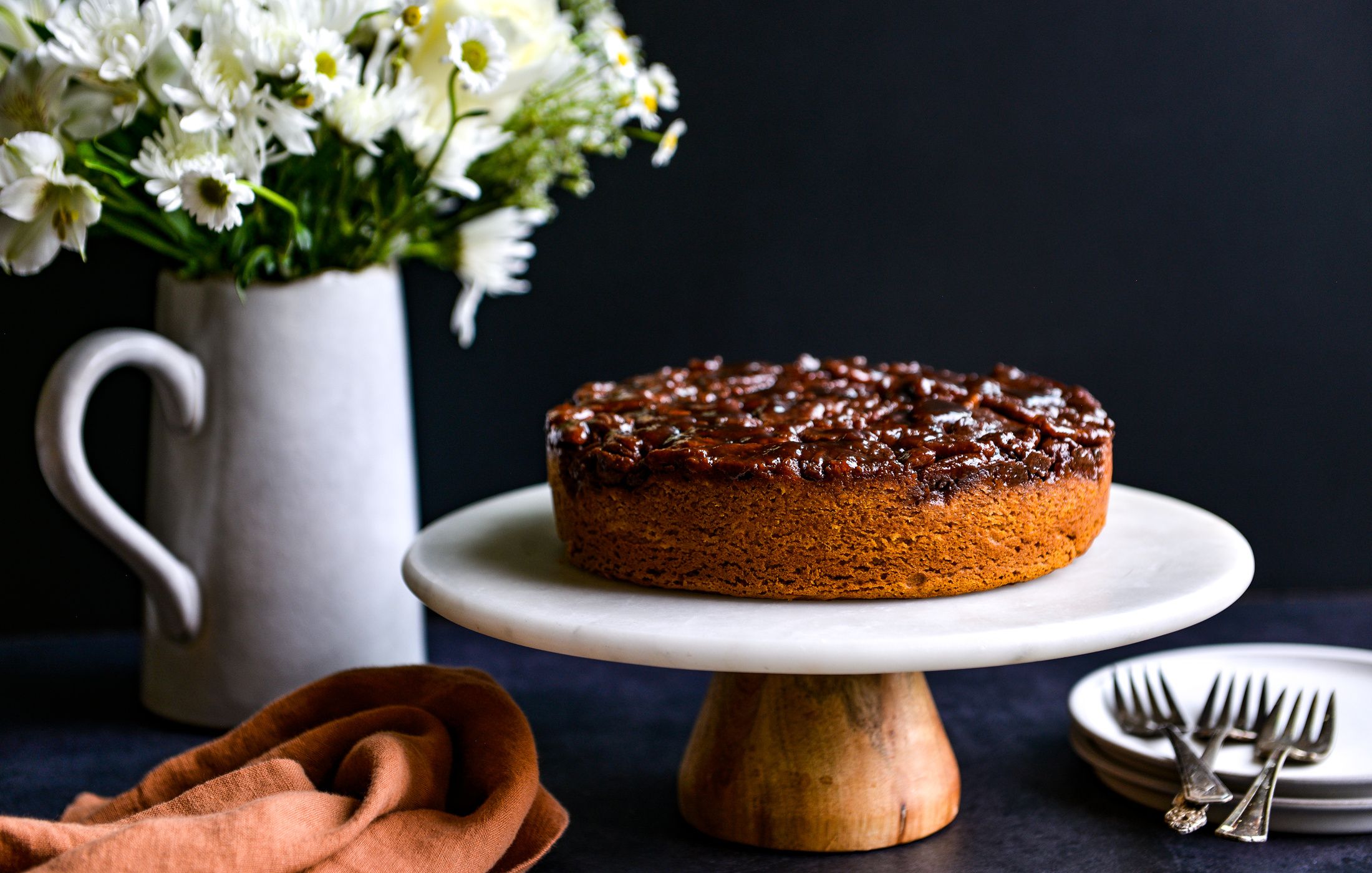SWEET POTATO PECAN BUCKWHEAT UPSIDE DOWN CAKE GLUTEN-FREE DAIRY-FREE EGG-FREE-2