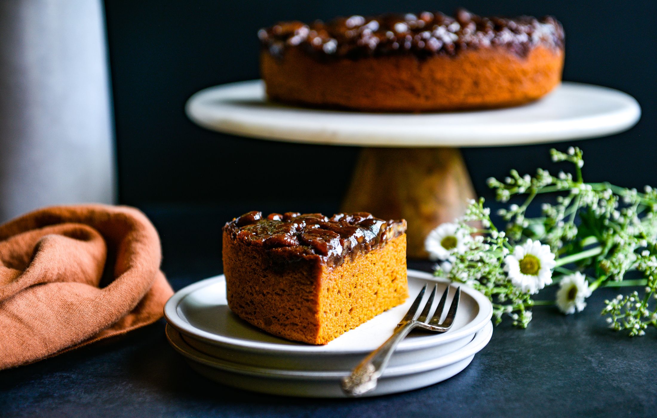 SWEET POTATO PECAN UPSIDE DOWN CAKE GLUTEN-FREE DAIRY-FREE EGG-FREE-1