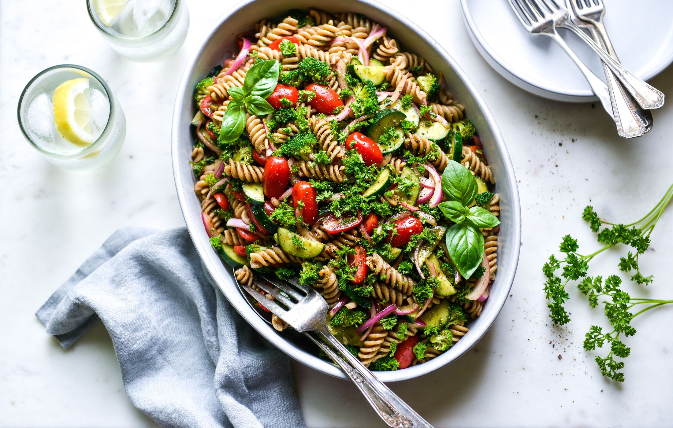 TUSCAN GARDEN PASTA SALAD GLUTEN-FREE VEGAN-1