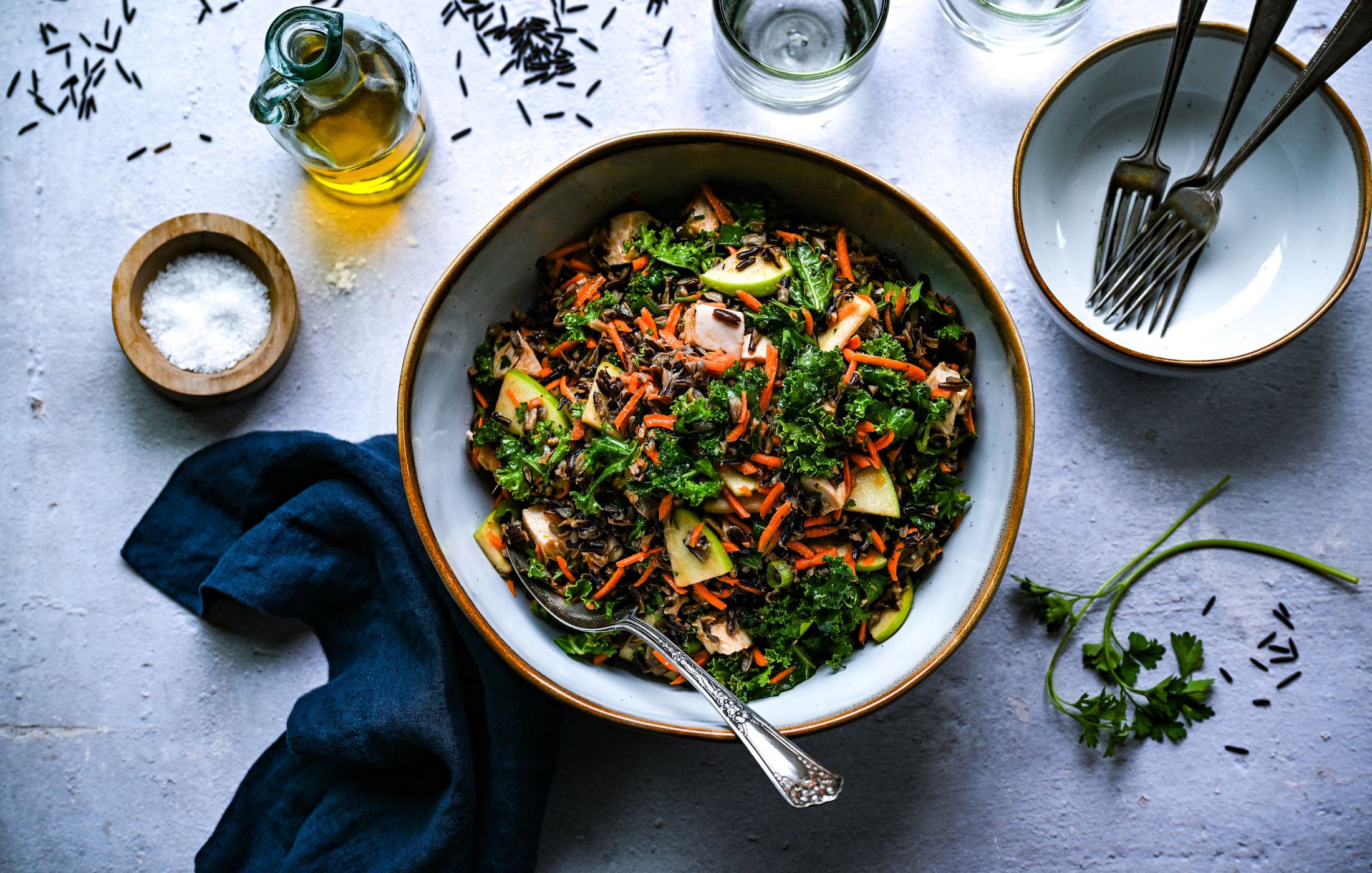 WILD RICE CHICKEN APPLE KALE SALAD-1