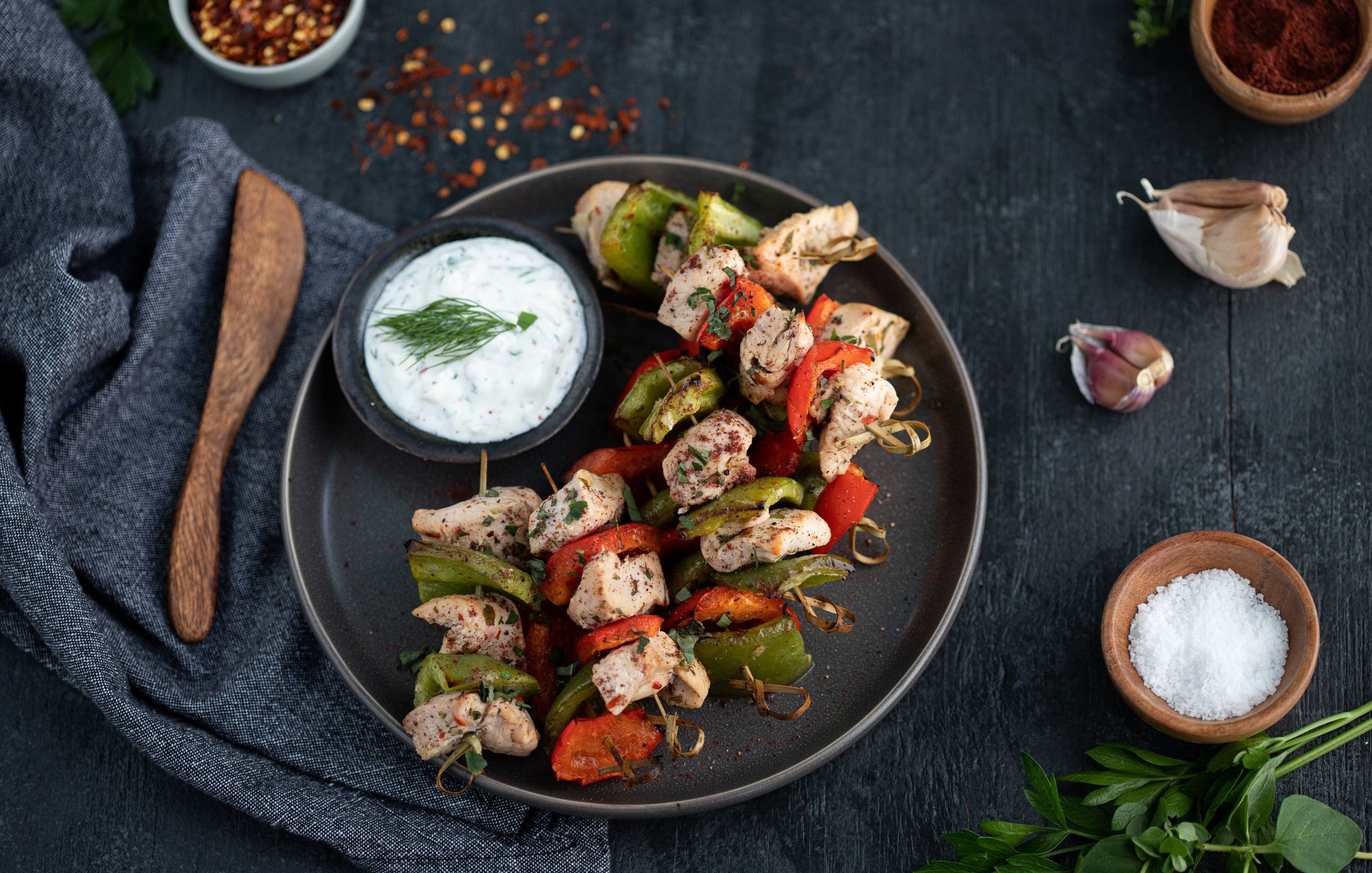 Mediteranean Chicken Kebabs