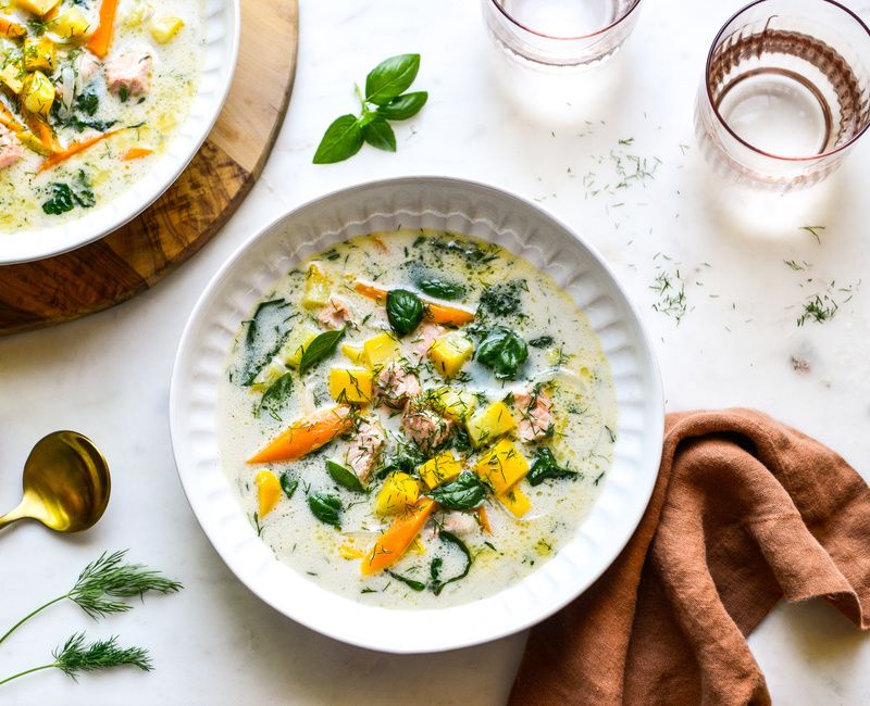 SUMMER VEGETABLE AND SALMON SOUP-DAIRY-FREE-1