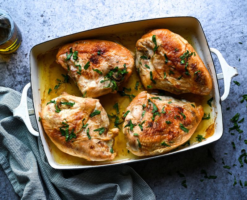 Basic Roasted Bone-In Chicken Breasts for Meal Prep-1