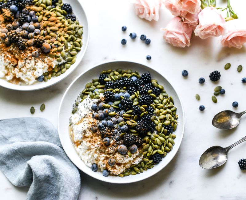 COTTAGE CHEESE PUMPKIN SEED SUPERFOOD BOWLS-1