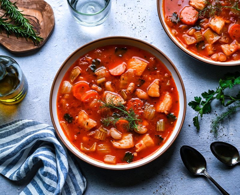 Mediterranean Fish, Fennel, and White Bean Soup-1