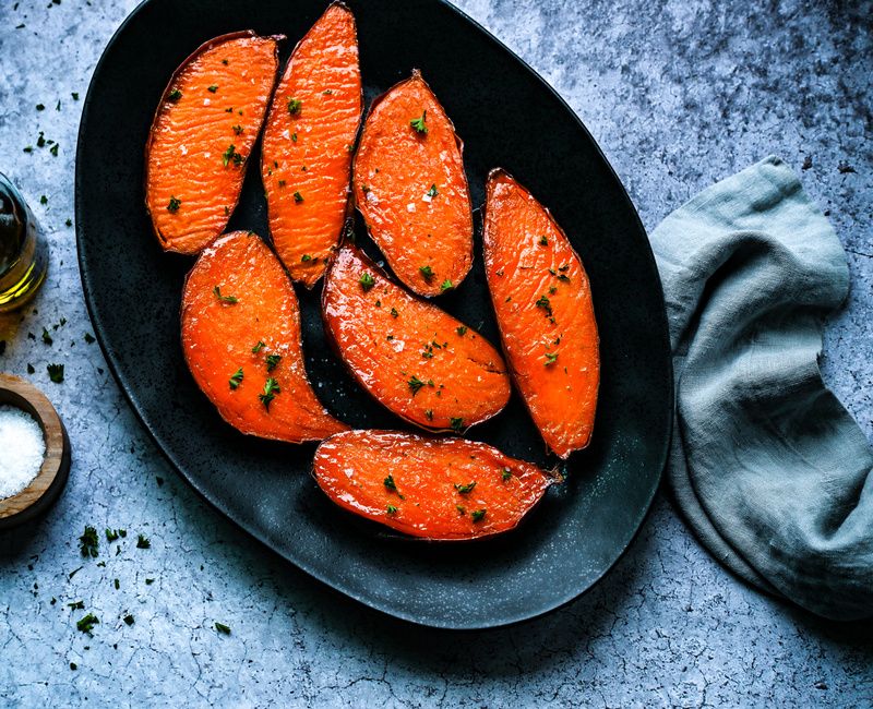 OVEN ROASTED SWEET POTATO HALVES-1