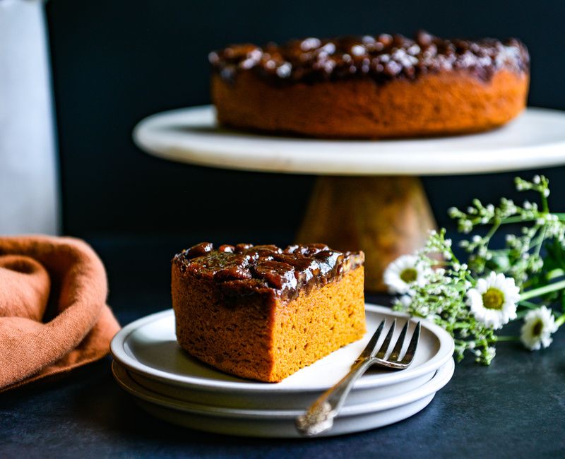 SWEET POTATO PECAN UPSIDE DOWN CAKE GLUTEN-FREE DAIRY-FREE EGG-FREE-1