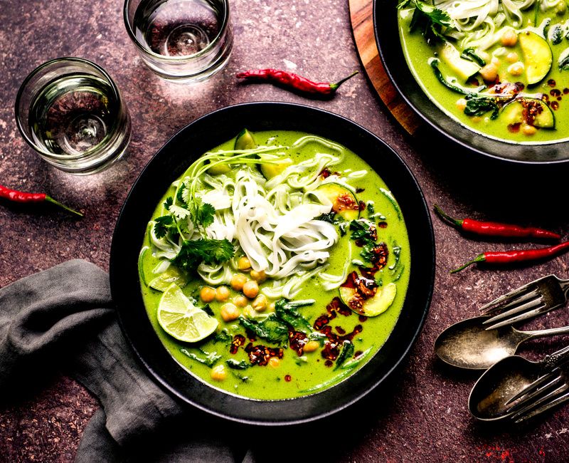 VEGAN GREEN THAI CHICKPEA COCONUT CURRY STEW-2