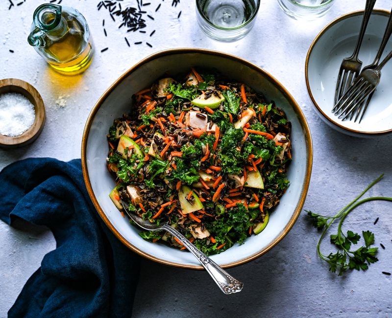 WILD RICE CHICKEN APPLE KALE SALAD-1